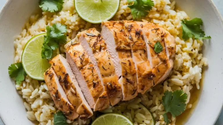 Lime Chicken Breast Rice Pilaf