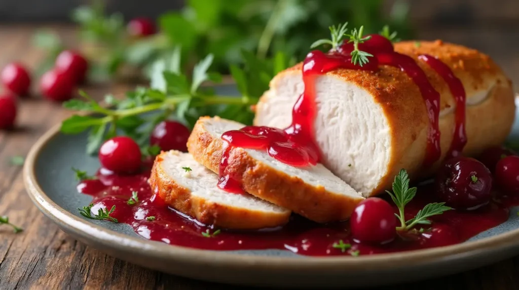 Roasted Turkey Breast with Lingonberries